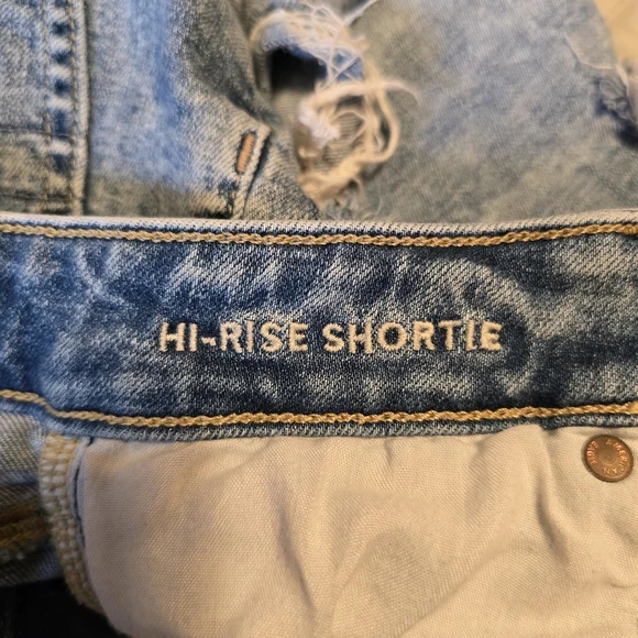 American Eagle Outfitters Distressed Blue Denim Shorts - Picture 4 of 4